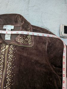 D&amp;D lifestyle Brown Embellished Jacket