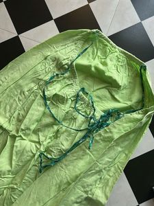 H&amp;M Green Voluminous Drawstring Dress