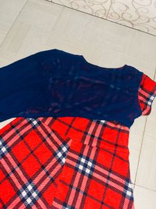 Plaid A-Line Dress