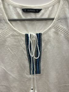 White Cutsleeve Top
