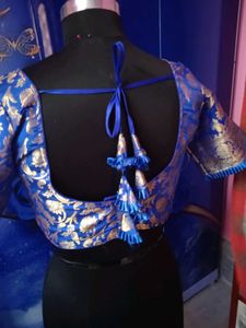 Royal Blue Banarasi Blouse