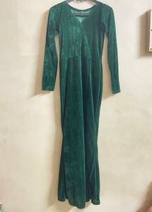 Emerald Velvet Maxi Dress