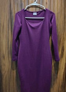 Wine Coloured Long Sleeve Top