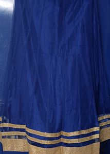 Beautiful Navy Blue Party Wear Dress With Gown With Skirt And Dupatta Set