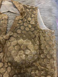 Silk Backless Golden Blouse