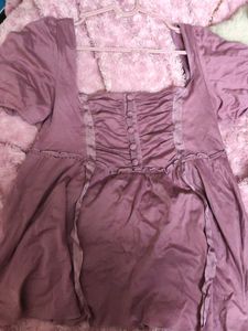 Pinterest Korean dress top, Cute Mauve Top