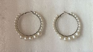 Pearl Hoop Earrings