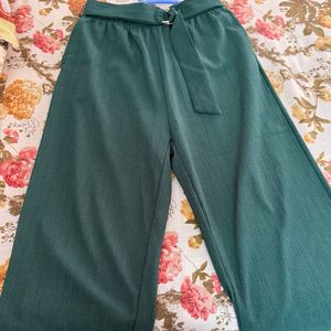 Stylish Teal Trousers with black top
