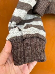Korean Brown Stripped Sweater