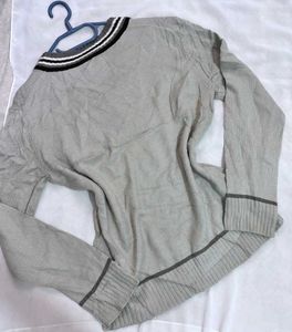 🎁Buy1 Get1 Free Gray V-Neck Long Sleeve Sweater C