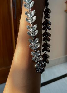 Sparkling Silver alloy metal Necklace