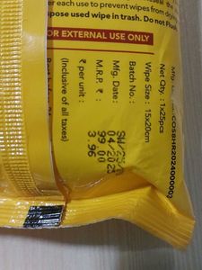 Sceptre Organics Wet Wipes 5 packs Brand New