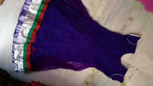 Purple Embroidered Anarkali Kurta