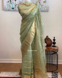 Elegant Mint Green Saree