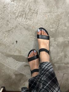 Black Ankle Strap Sandals