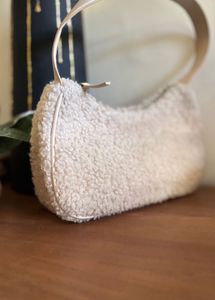 Beige Fur Shoulder Bag