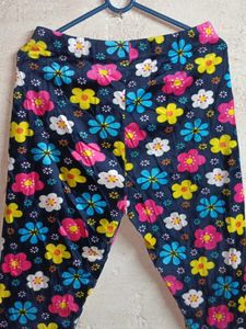 Ladies Fleece Fashion Pajama Floral Pant Dailywear