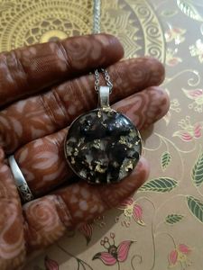 Unique Resin Pendant Necklace