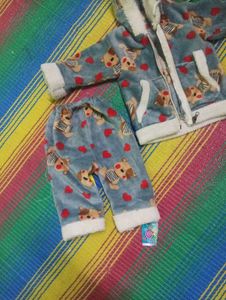Cute Bear Fleece Kids Outfit