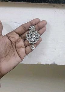 Bridal Jewelry  Silver Stone Necklace