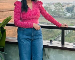 A Very Beautiful Pink Velvet Top.