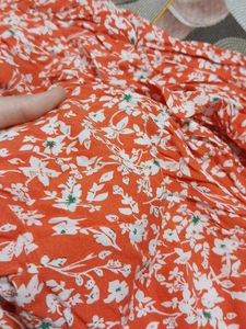 Floral Orange Dress