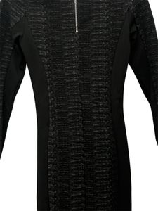 H&amp;M Black Textured Dress (size -32 )