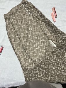 Patterned Midi Skirt