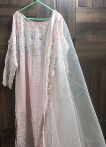 Pearl Work Kurta Set And Dupatta