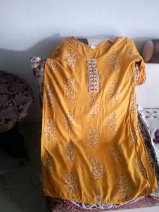 Mustard Kurti For Sale Pure Cotton