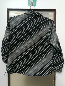 Striped Black &amp; White Top