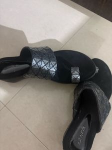 Catwalk Black Embellished Flats