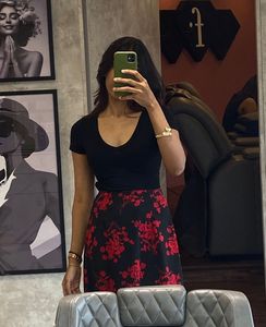 Floral Print Mini Skirt