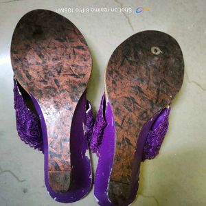 Purple Wedge Heels