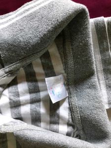 Half Sleeves T-Shirt - White&Grey Striped