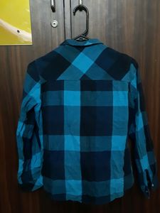 Roadster Blue Reversible Checkered Shirt
