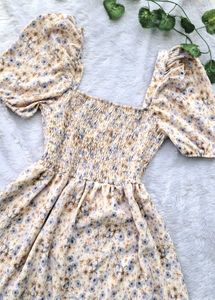 H&M Smocked Floral Dress