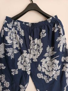 Navy Blue Floral PALAZO SUIT SET