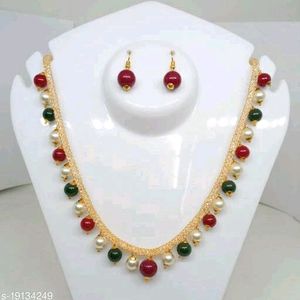 Beaded Necklace & Earring Set
