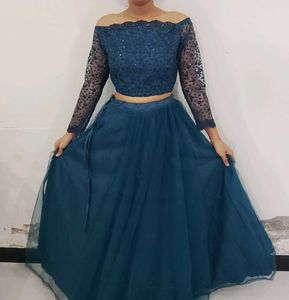Elegant Teal Lehenga Choli Set