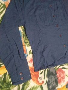 Navy Blue Button-Down Shirt