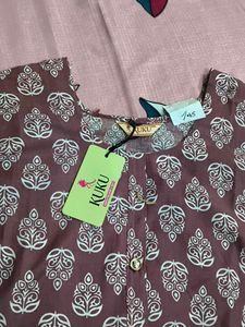 Mauve Printed Kurti Set