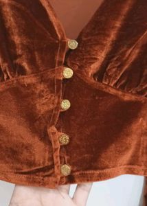 Velvet Crop Top Size S