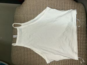 H&amp;M Divided White Ribbed Tank Top