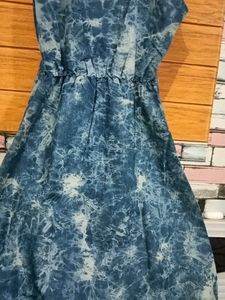 A Denim Long Midi Dress In Msize For 36 Bust.
