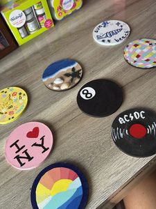 Handmade Painted Coasters Or Showcase Pieces