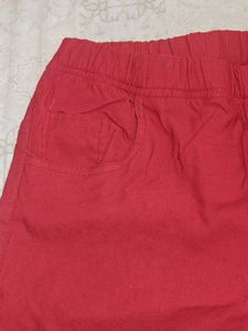 Red Casual Pants