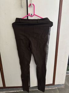 Brown Pants with Silver Stripe