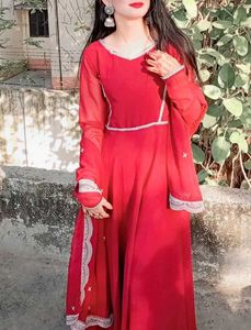 Elegant mehroom anarkali dupatta pajama Set