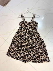 Leopard Print Fit &amp; Flare Dress